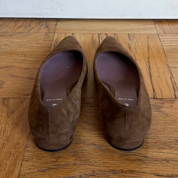 Miu Miu Pointed Toe Brown Suede Ballet Flats - 38.5 - Picture 4 of 7